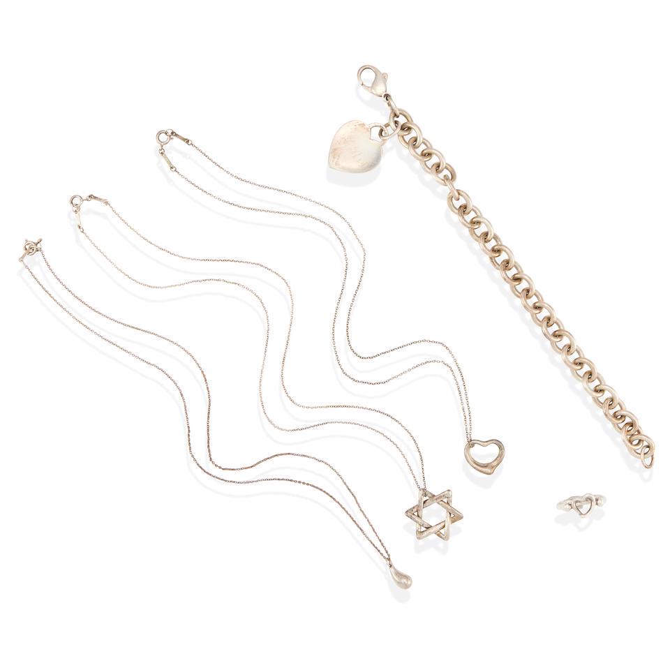 TIFFANY & CO.: A GROUP OF SILVER JEWELRY (1 of 2)