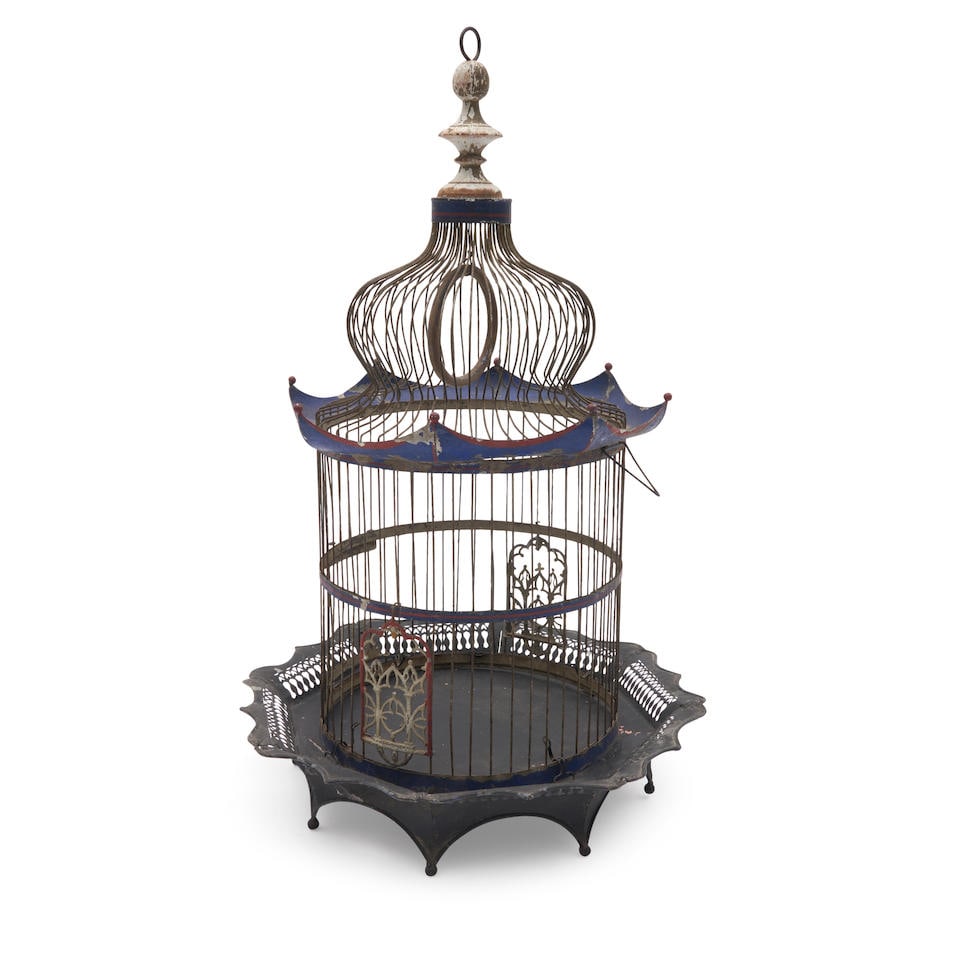 Painted Tin Birdcage, John Maxheimer, New York, New York, c. 1885. (1 of 1)