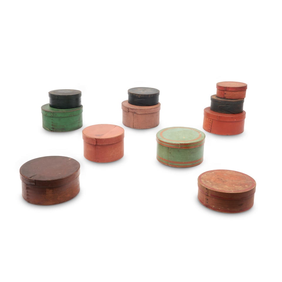 Eleven Pantry Boxes, America, 19th/20th Century. Auction