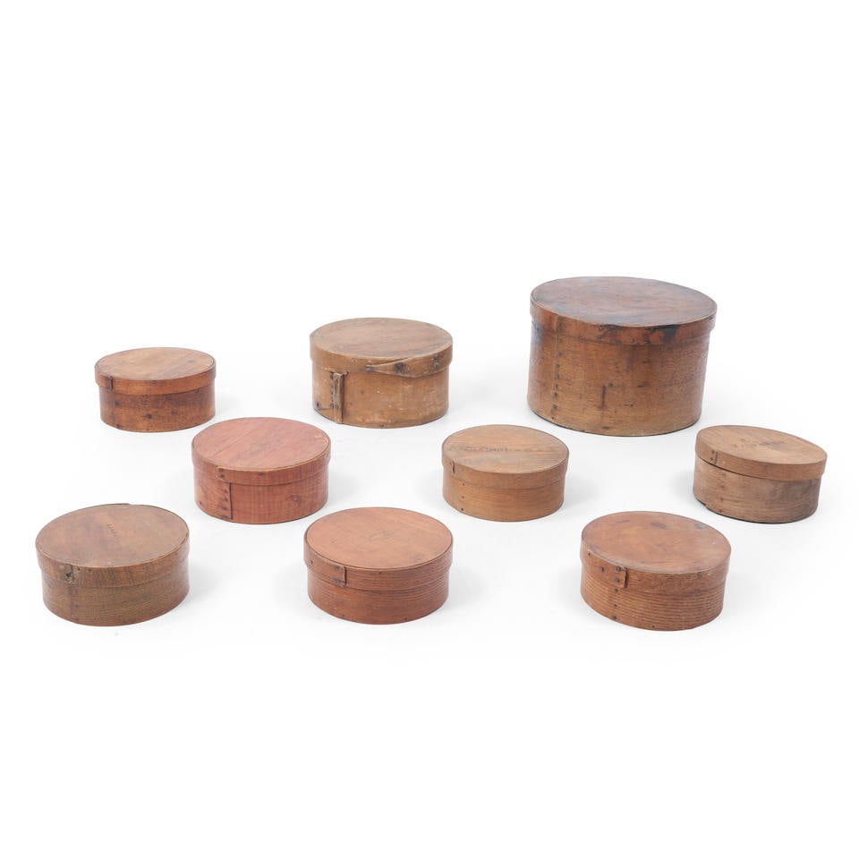 Nine Pantry Boxes, New England, 19th century. (1 of 1)