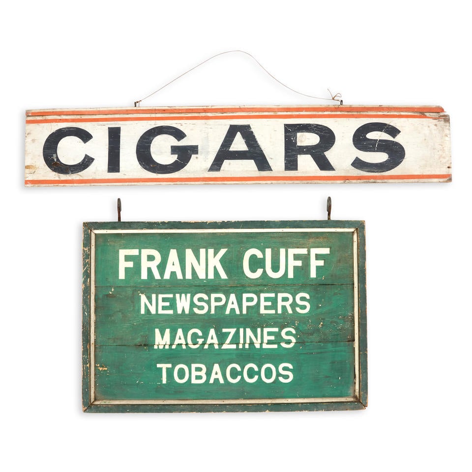 Two Painted Trade Signs, America, 20th century. (1 of 5)