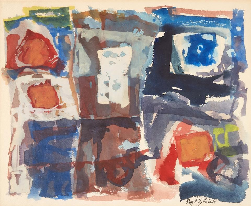 Lloyd G. McNeill (American, born 1935) Abstract Composition signed 'Lloyd G. McNeill' (lower rig... (1 of 3)