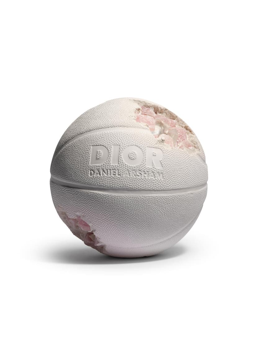 Daniel Arsham (B. 1980) x Dior DIOR ERODED BASKETBALL: Daniel Arsham (B. 1980) x Dior DIOR ERODED BASKETBALL 2020 numbered 219/250 on the certificate of authenticity hydrostone and quartz crystals diameter: 24.2 cm (9 1/2 in) This work is accompanied by a