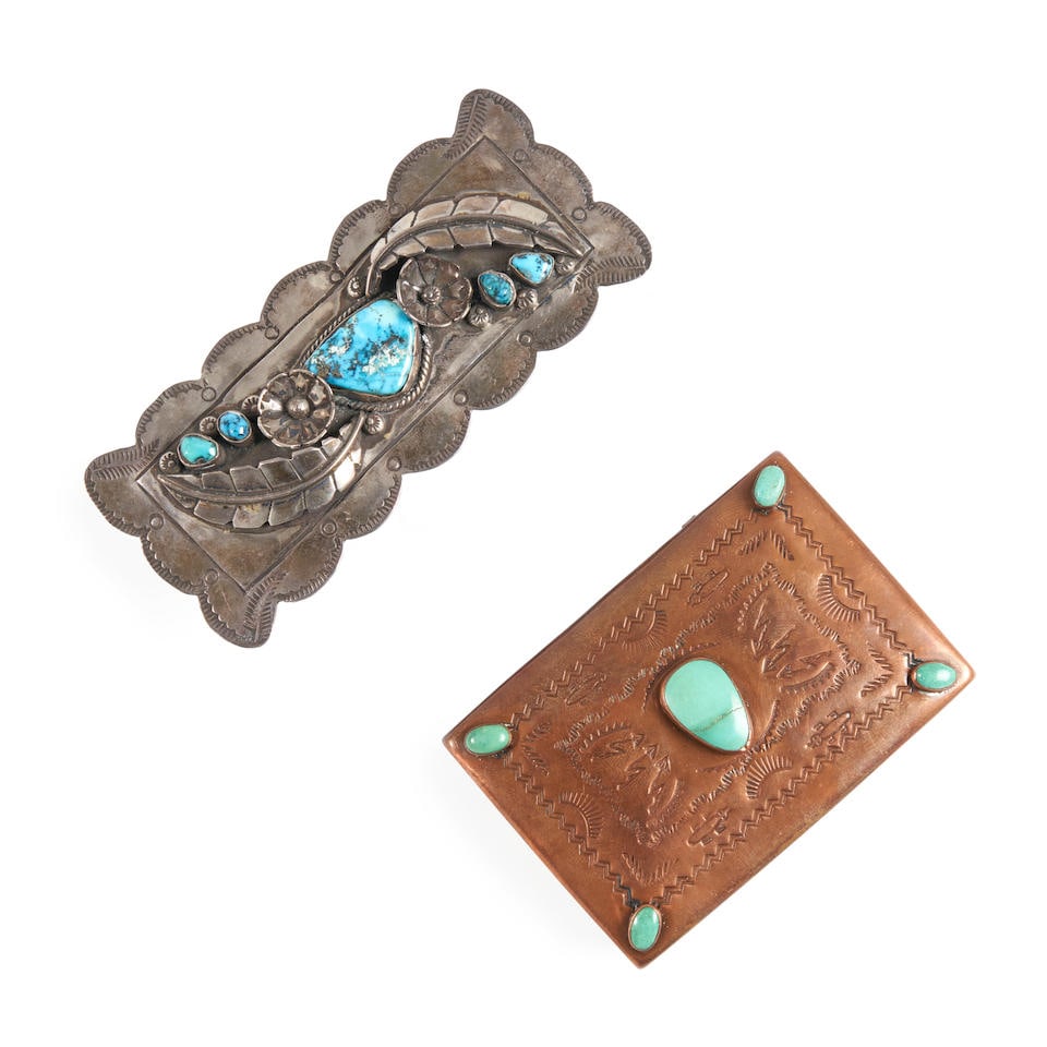 Two Diné (Navajo) boxes ht. 1 1/4, lg. 3 1/2, wd. 2 1/4; ht. 1 1/8, lg. 4 1/2, wd. 2 in. (1 of 4)