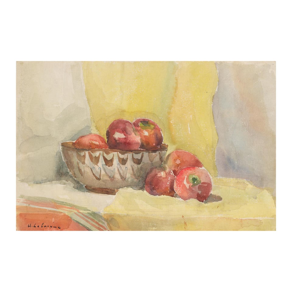 HENRI LEBASQUE (1865-1937) Nature morte aux fruits: HENRI LEBASQUE (1865-1937) Nature morte aux fruits signé aquarelle sur papier signed watercolor on paper 31 x 47 cm. 12 3/16 x 18 1/2 in. Footnotes: L'authenticité de cette œuvre a 