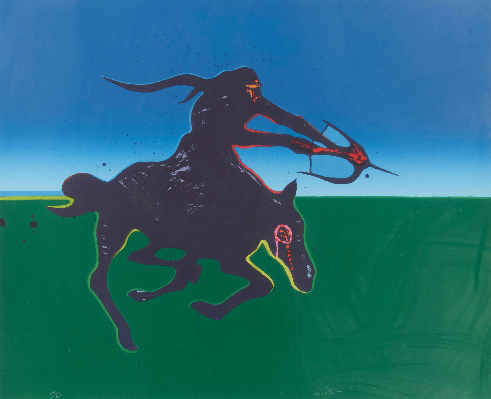 A John Nieto serigraph, 'Last American Survivor' (1 of 3)