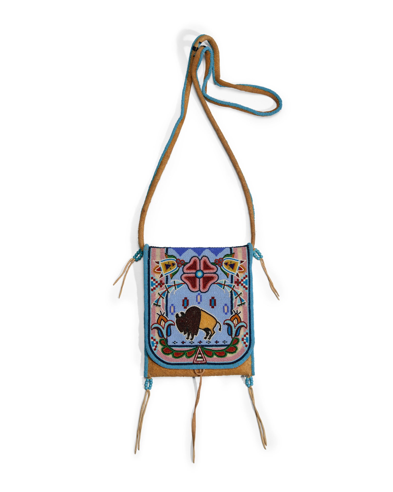 A Juanita Growing Thunder Fogarty beaded pouch, 2000 (1 of 2)