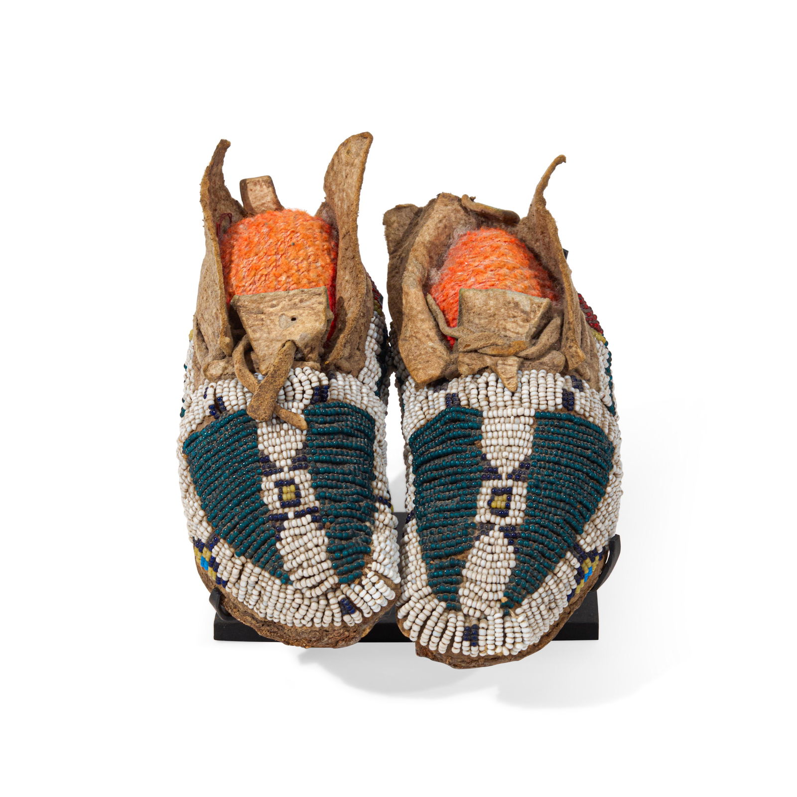 A pair of Plains child's beaded moccasins (1 of 3)
