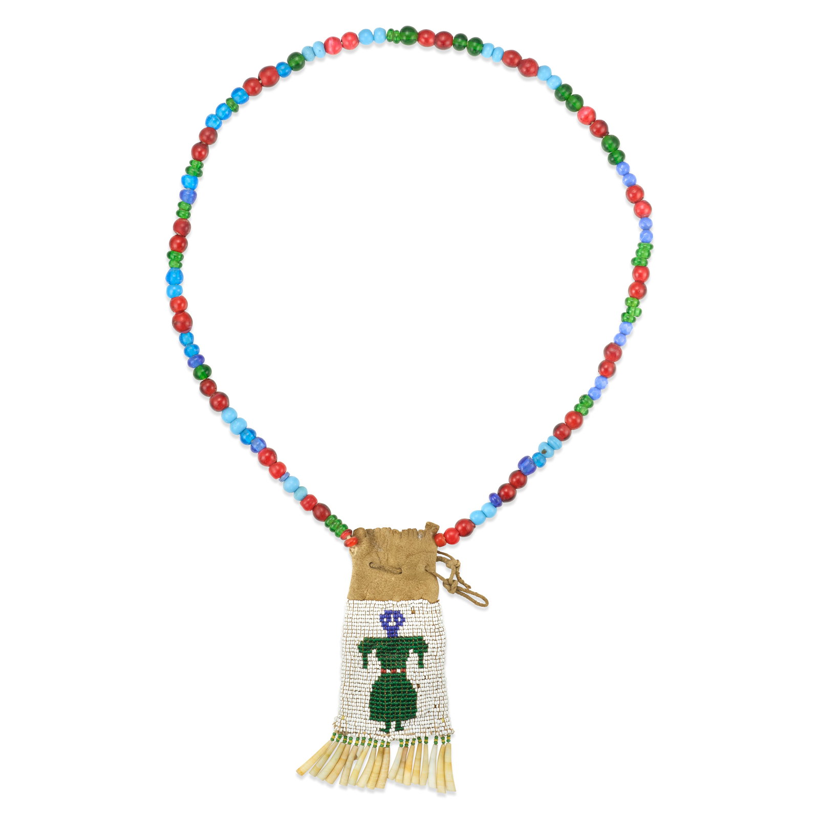 A Columbia River pictorial beaded pouch/necklace (1 of 3)