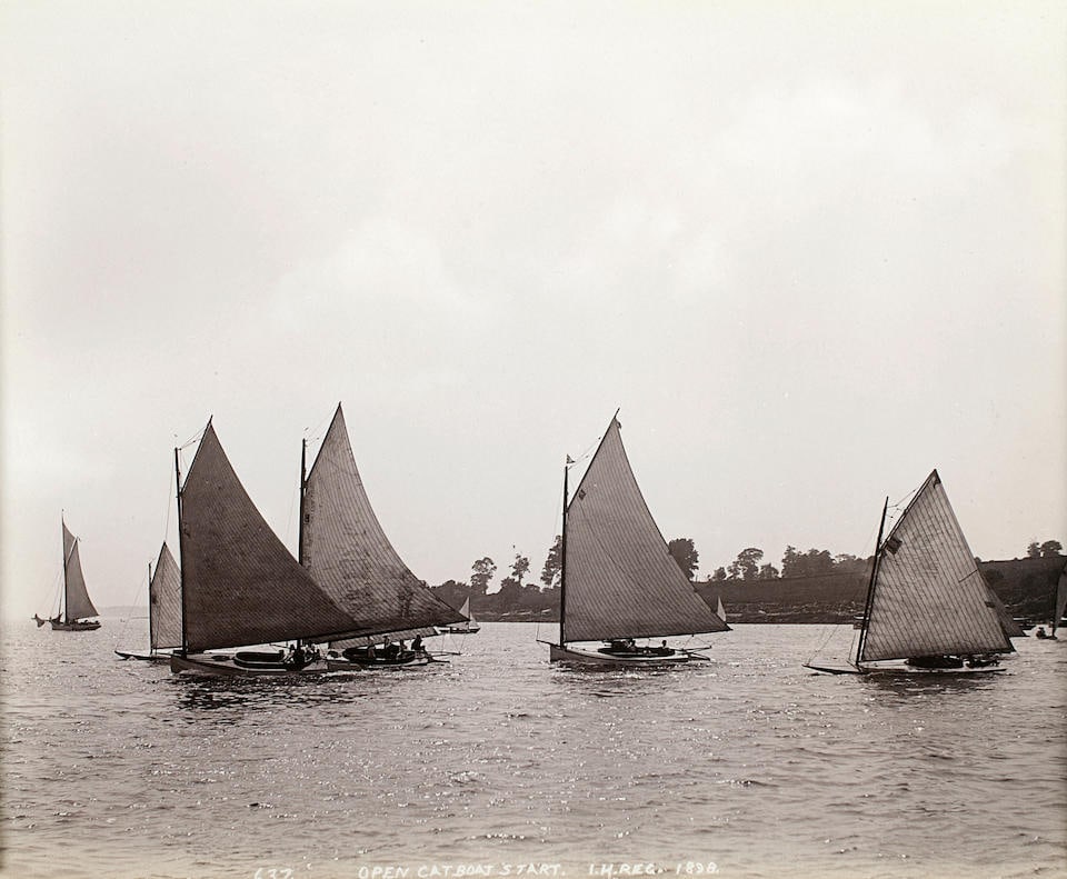 (n/a) John S. Johnston (American?, 1865-1901), circa 1890s Catboats: John S. Johnston (American?, 1865-1901), circa 1890s Catboats including: Open Catboat Start. I.H. Reg. 1890, Win or Lose (2), Kit, and Wanda. 6-1/2 x 8-1/4 in. (16.5 x 20.9 cm.) each with slight varia