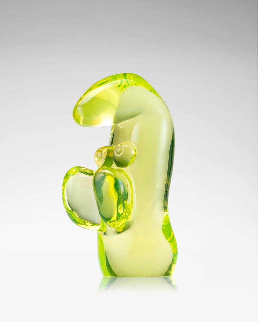 ERMANNO NASON (1928-2013) Abstract Form1965-72for Vetreria Gino Cenedese, uranium massello glass... (1 of 2)