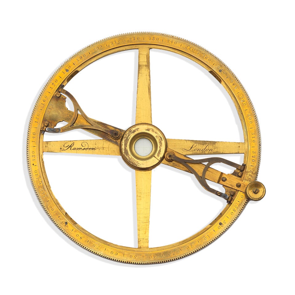 A Jesse Ramsden Circular Protractor, English, late 18th century, (1 of 2)