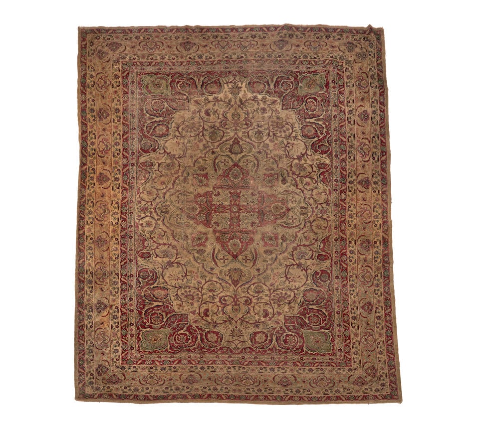 Antique Kermanshah Carpet Iran 9 ft. 10 in. x 13 ft. 1 in.: Antique Kermanshah Carpet Iran c. 1910 9 ft. 10 in. x 13 ft. 1 in. For further information on this lot please visit Bonhams.com For further information about this lot please