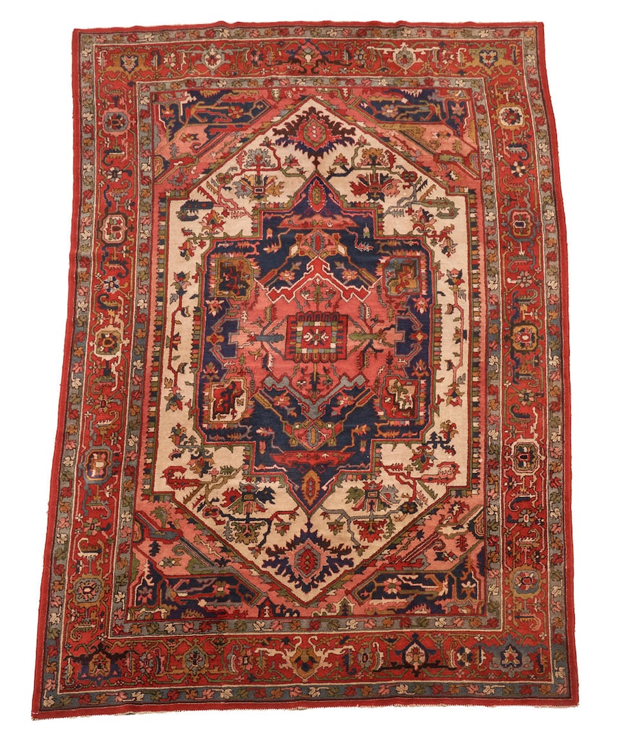 Antique European Carpet with Serapi Design Europe (Possibly Austria) 6 ft. 5 in. x 9 ft. 8 in. (1 of 3)