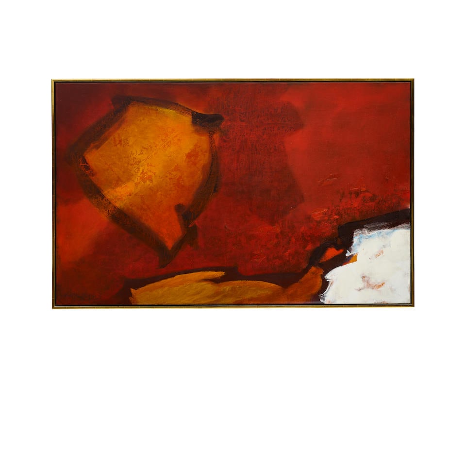 CARL MORRIS (1911-1993) Untitled, 1959: CARL MORRIS (1911-1993) Untitled, 1959 signed 'Carl Morris' (lower left) oil on canvas 49 5/8 x 79 1/2 in. 126.1 x 201.9 cm. Footnotes: Provenance Private Collection, Portland Acquired by descent from