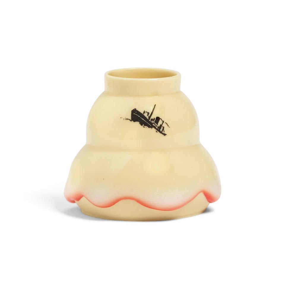 RON NAGLE (B. 1939) Ship Vessel, 2015: RON NAGLE (B. 1939) Ship Vessel, 2015 glazed porcelain 1 7/8 x 2 x 2 in. 4.8 x 5.1 x 5.1 cm. Footnotes: Provenance Acquired directly from the artist by the present owner For further information on thi