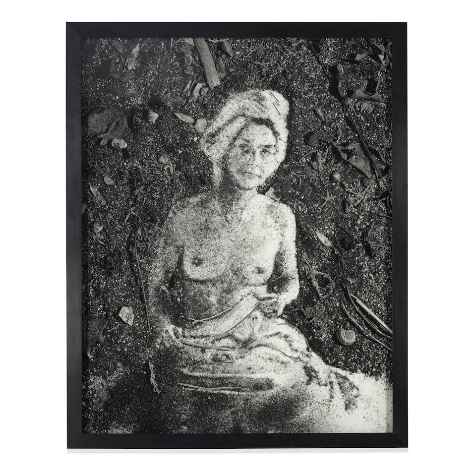 VIK MUNIZ (B. 1961) Bather (from Pictures of Soil), 1998 (This work in number one from the editi...: VIK MUNIZ (B. 1961) Bather (from Pictures of Soil), 1998 signed and dated 'Vik Muniz 1998' (on the label on the reverse) gelatin silver print 54 1/2 x 43 1/2 in. 138.4 x 110.5 cm. This work in number