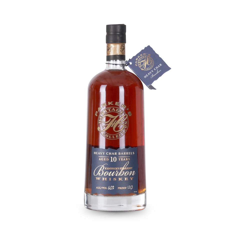 Parker's Heritage 10 Years Old Heavy Char (1 750ml bottle): Parker's Heritage 10 Years Old Heavy Char (1 750ml bottle) official bottling 750ml 60% 1 bottle Footnotes: Bourbon This lot is subject to the following lot symbols: • • Zero rated for tax,