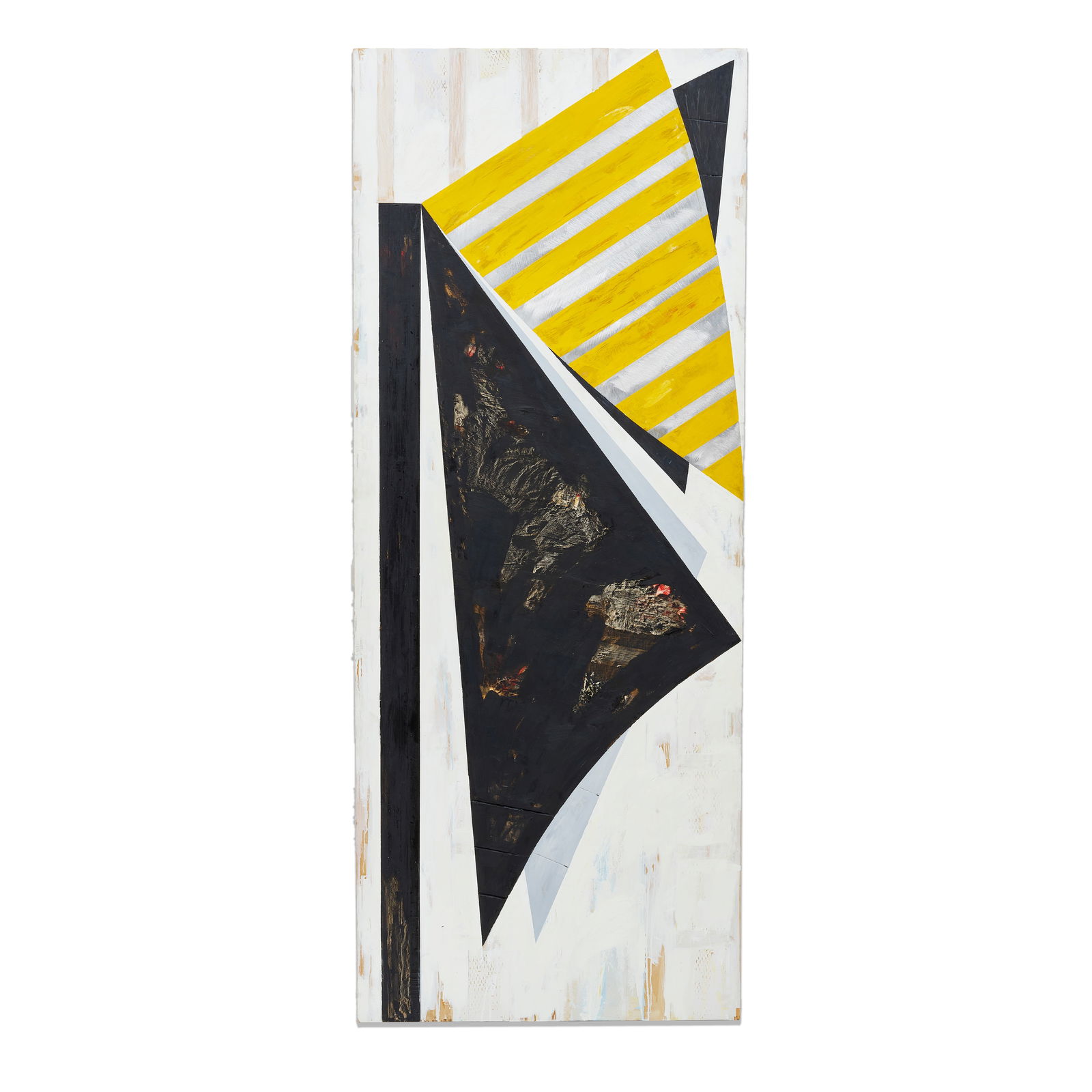 BRUCE ROBBINS (B. 1948) Bird, 1985: BRUCE ROBBINS (B. 1948) Bird, 1985 signed, titled and dated 'Bruce Robbins 1985 'Bird'' (on the reverse) encaustic and oil on canvas, wood, aluminum, plaster and wire mesh 90 x 36 in. 228.8 x 91.4 cm.