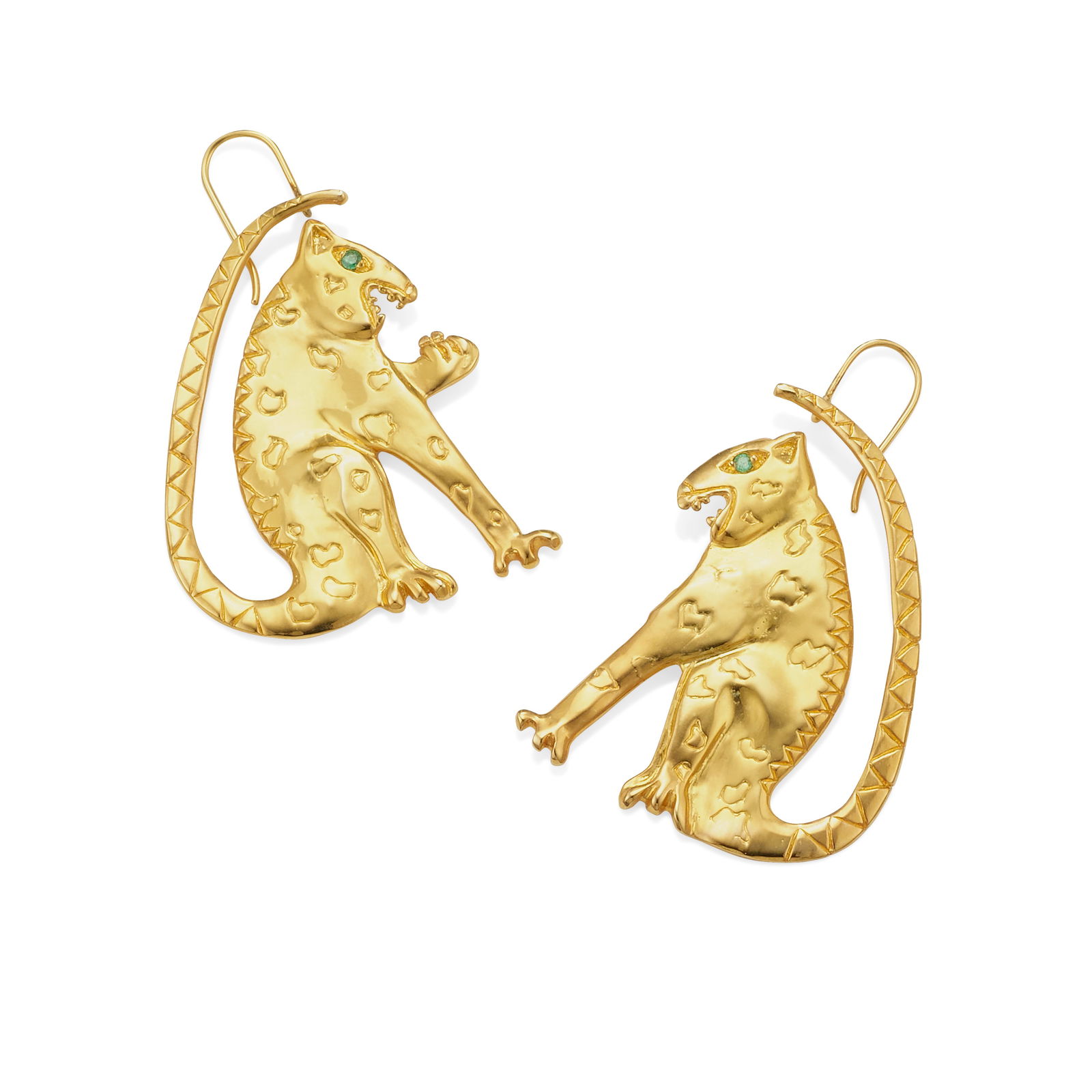 JOAN BROWN (1938-1990) Jaguar Earrings, 1986 (This work is number twenty-five from an intended e... (1 of 2)