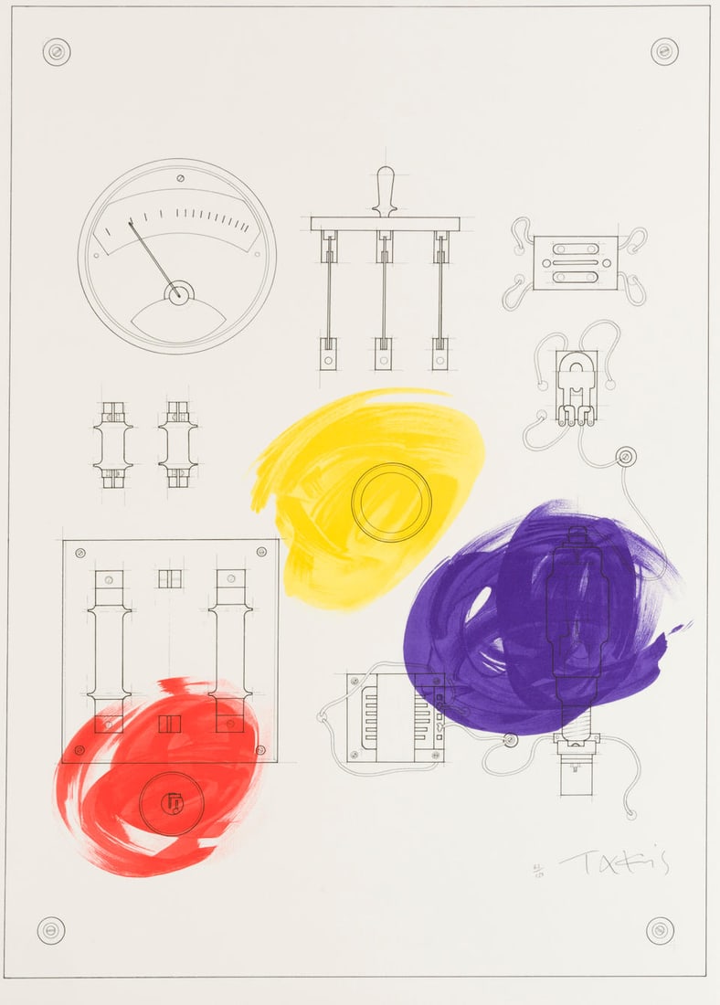 VASSILAKIS TAKIS (1925-2019) Cadran  Lithographie en couleurs. Signée et numéroté... (1 of 1)