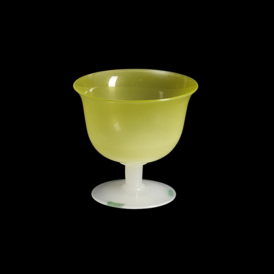 Steuben Yellow Jade Glass Sherbert, Corning, New York, early 20th century, unmarked, ht. 4 1/2 i... (1 of 1)