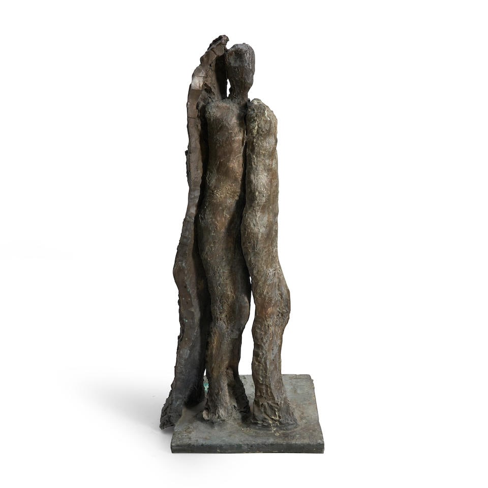 Jonathan Silver (1937-1991) 'Orpheus & Eurydice Bronze Sculpture, United States, 1989, ht. 42, w... (1 of 3)
