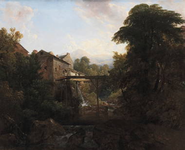 Peter de Wint OWS (Staffordshire 1784-1849 London) View of Ambleside Mill: Peter de Wint OWS (Staffordshire 1784-1849 London) View of Ambleside Mill oil on canvas 101.8 x 126.4cm (40 1/16 x 49 3/4in). Footnotes: Exhibited London, The British Institution, 1821, cat.