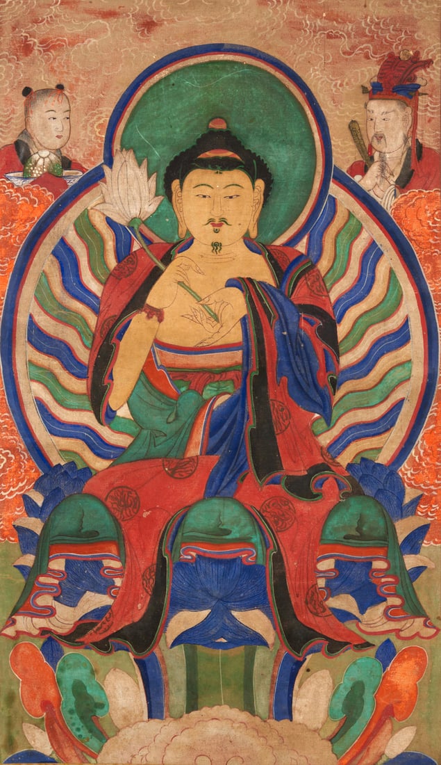 A BUDDHIST HANGING SCROLL (1 of 2)