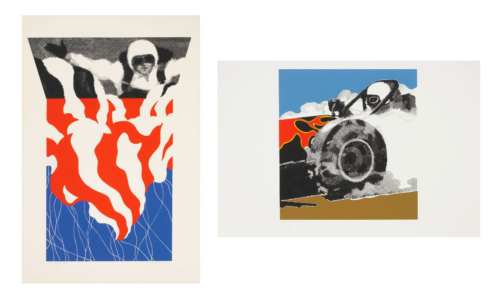 Gerald Laing (British, 1936-2011) Swamp Rat IV, from Dragsters; First Skydiver, from Parachutes ... (1 of 1)