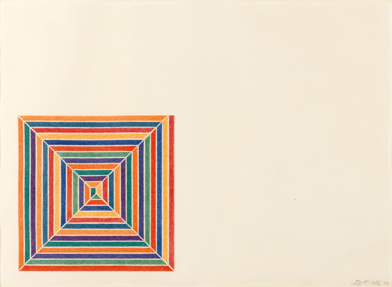Frank Stella (American, born 1936) Line Up, from Jasper's Dilemma Lithograph in colours, 1973, o... (1 of 1)