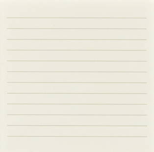 Agnes Martin (American, 1912-2004) Plate 15, from On a clear day Screenprint, 1973, on Japan rag...: Agnes Martin (American, 1912-2004) Plate 15, from On a clear day Screenprint, 1973, on Japan rag paper, signed and inscribed 'P.P.' in pencil, a printer's proof aside from the numbered edition of 50,