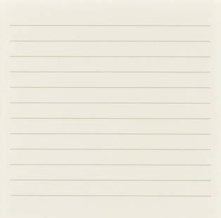 Agnes Martin (American, 1912-2004) Plate 15, from On a clear day Screenprint, 1973, on Japan rag...: Agnes Martin (American, 1912-2004)Plate 15, from On a clear day Screenprint, 1973, on Japan rag paper, signed and inscribed 'P.P.' in pencil, a printer's proof aside from the numbered edition of 50,