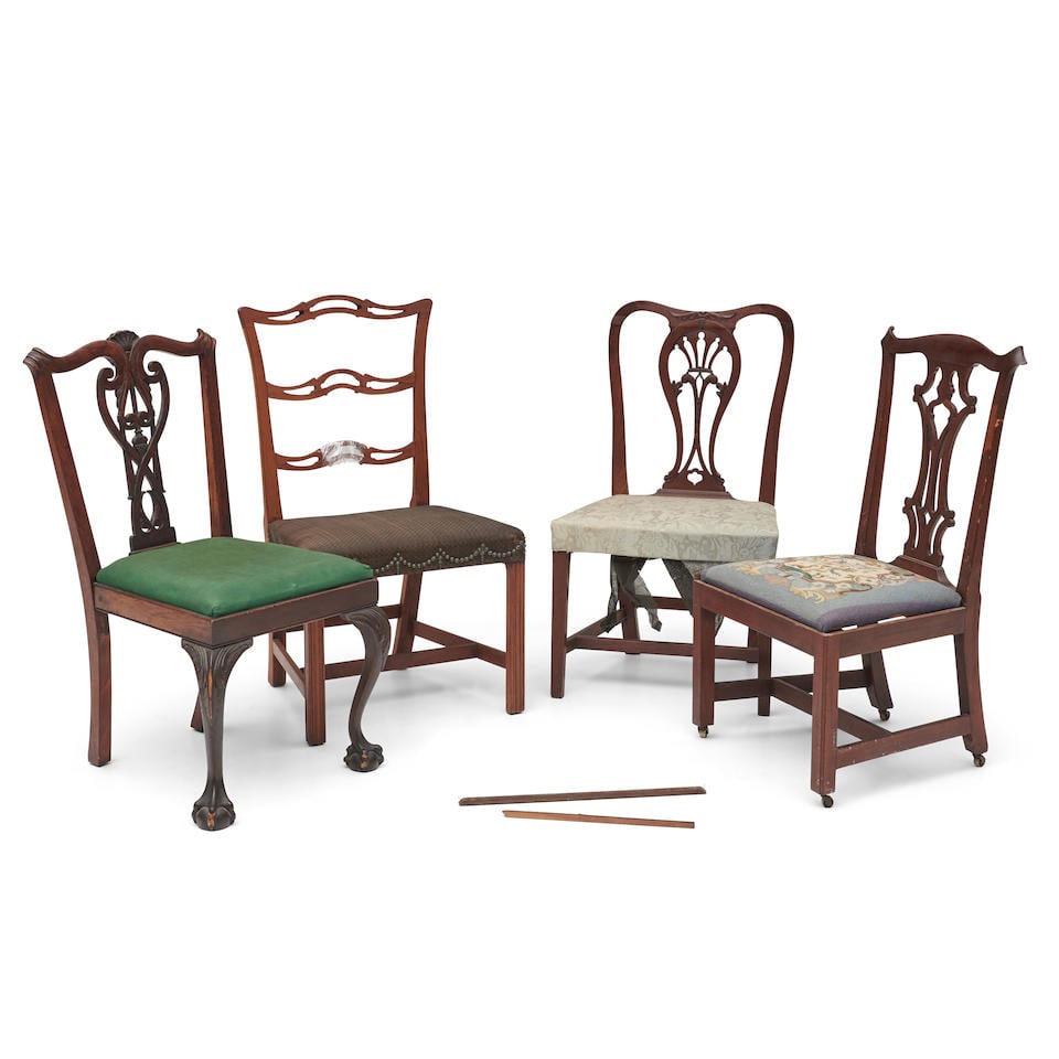 Four Chippendale-style Side Chairs (1 of 1)