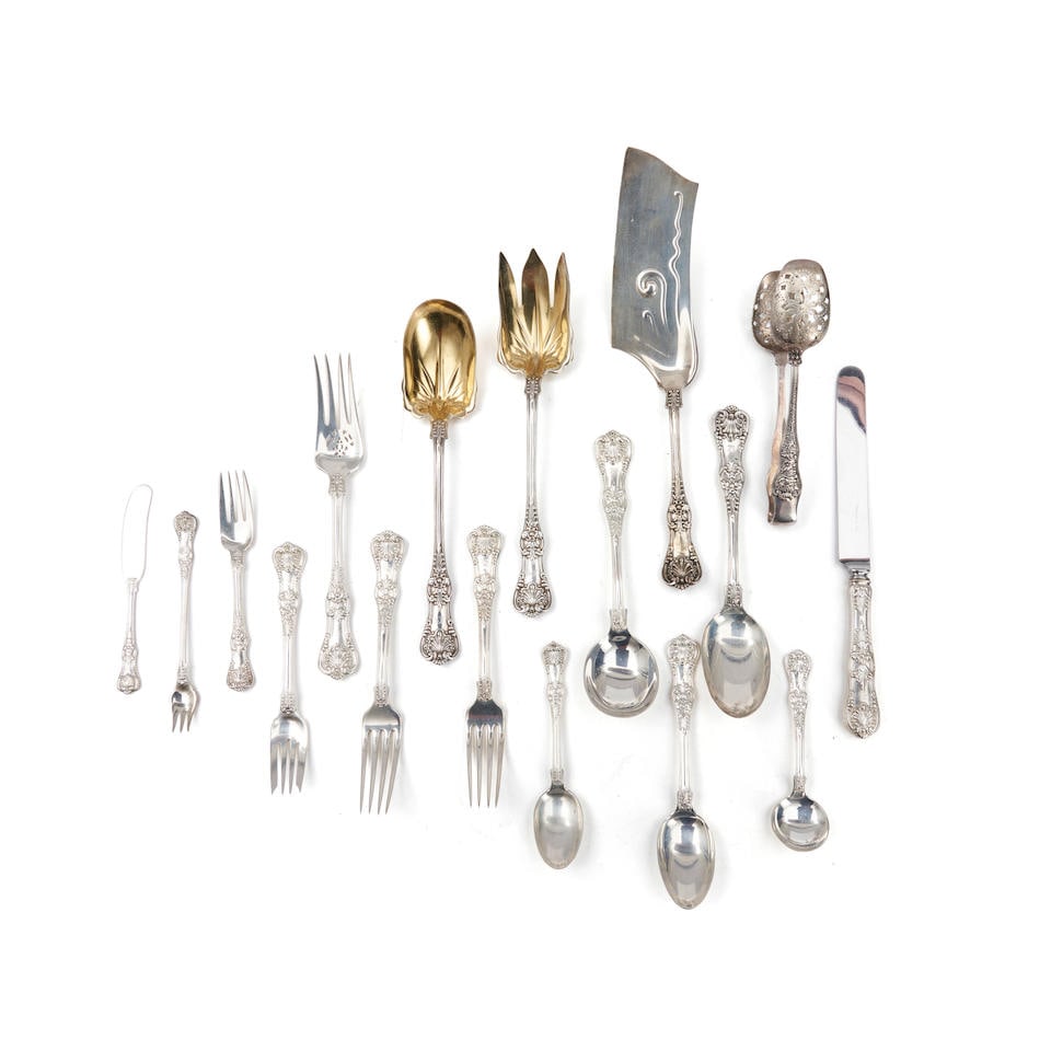 Tiffany and Co. 'English King' Pattern Sterling Silver Flatware Service, (1 of 1)