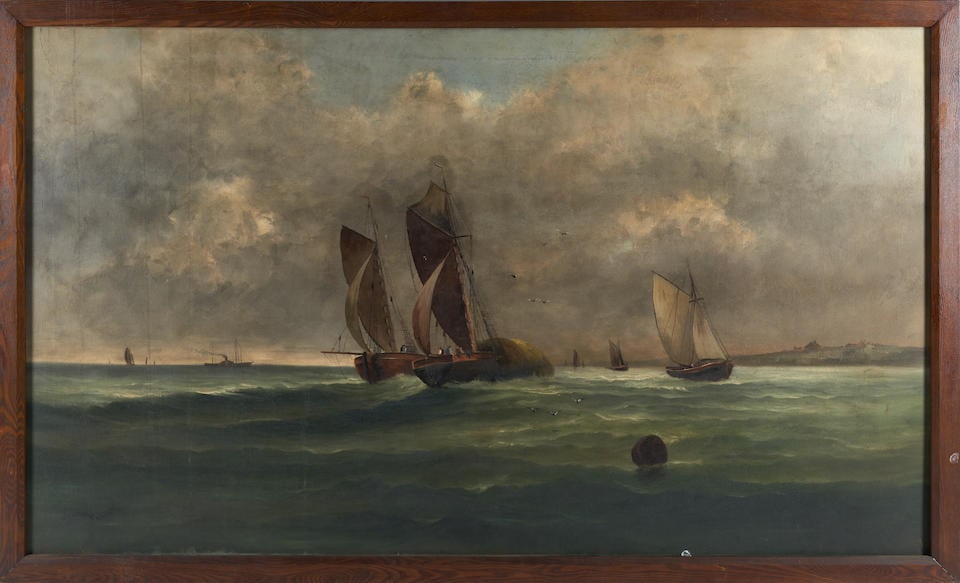 W.G. Becker (British, late 19th/early 20th Century) On the Thames (framed 110 x 182 x 2 cm. (43 ... (1 of 3)