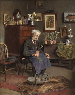 Charles Spencelayh, RMS, HRBSA (British, 1865-1958) Another loss: Charles Spencelayh, RMS, HRBSA (British, 1865-1958) Another loss signed 'C.SPENCELAYH' (lower left) oil on canvas 51 x 41cm (20 1/16 x 16 1/8in). Footnotes: Provenance With M. New