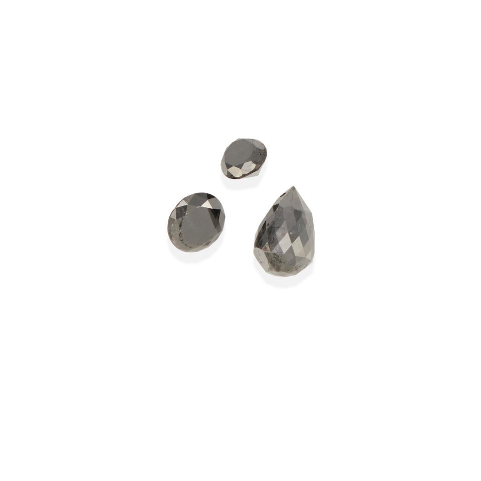 Three Loose Black Diamonds Auction