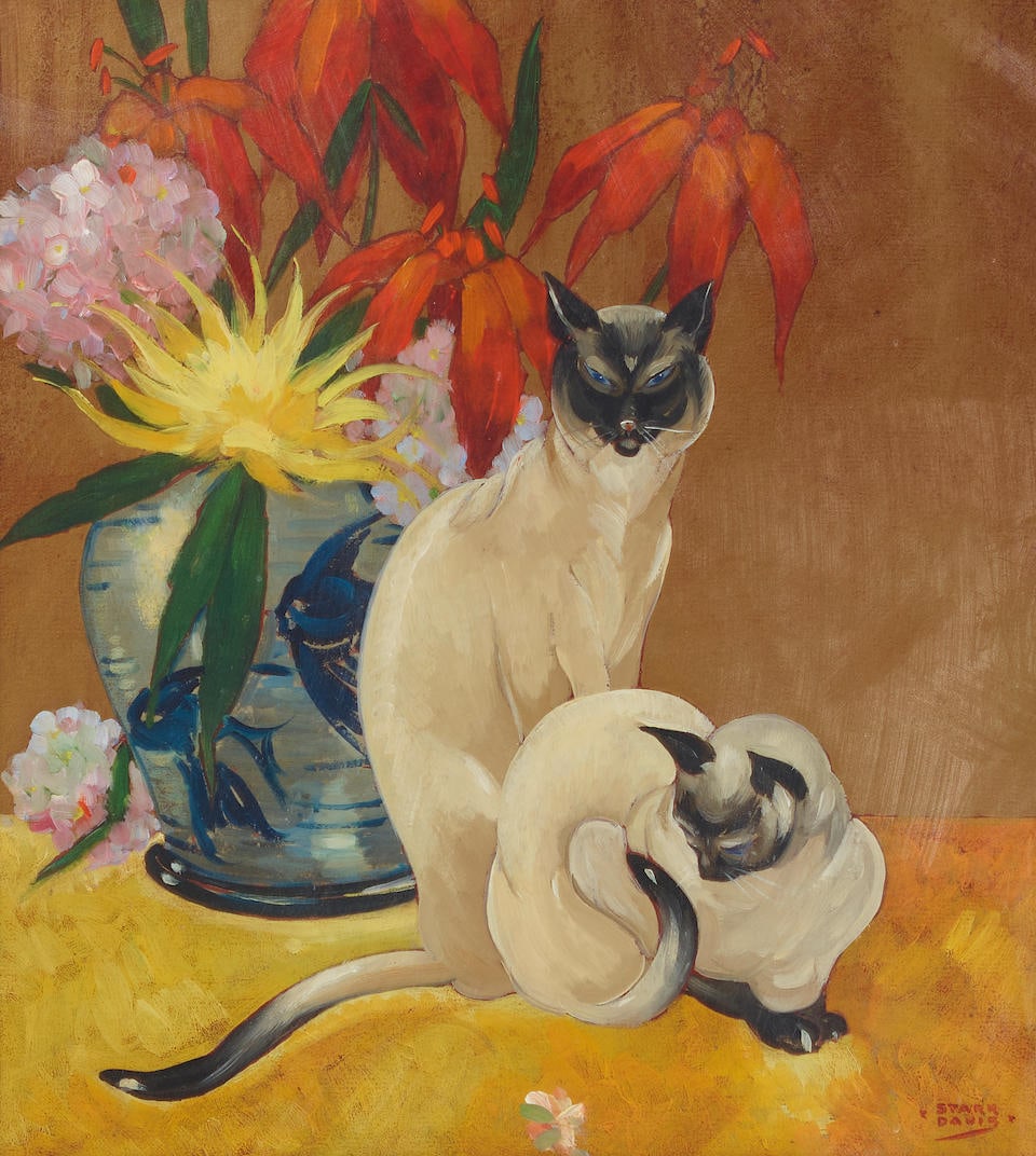 Stark Davis (American, 1885-1950) 16 x 14 1/2in (40.7 x 36.8cm) (1 of 3)