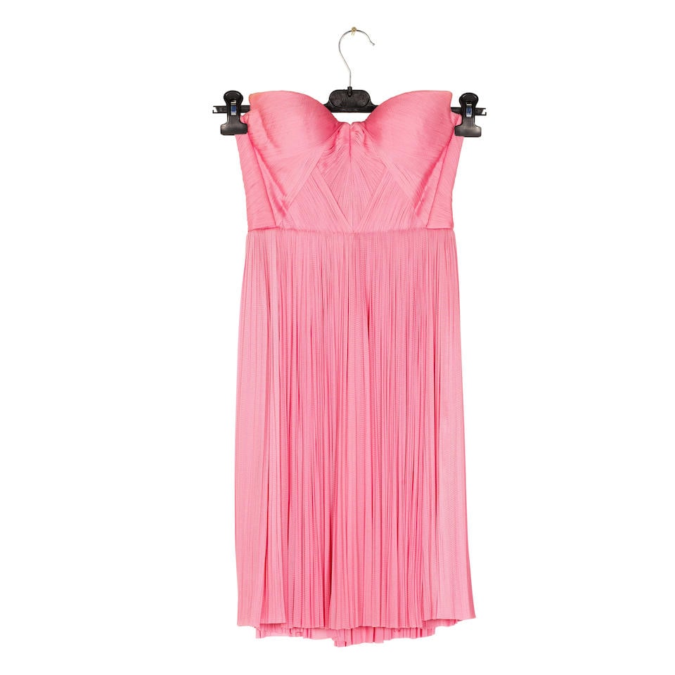 Maria LUCIA HOHAN. Robe bustier en soie plissée robe bonbon (1 of 2)
