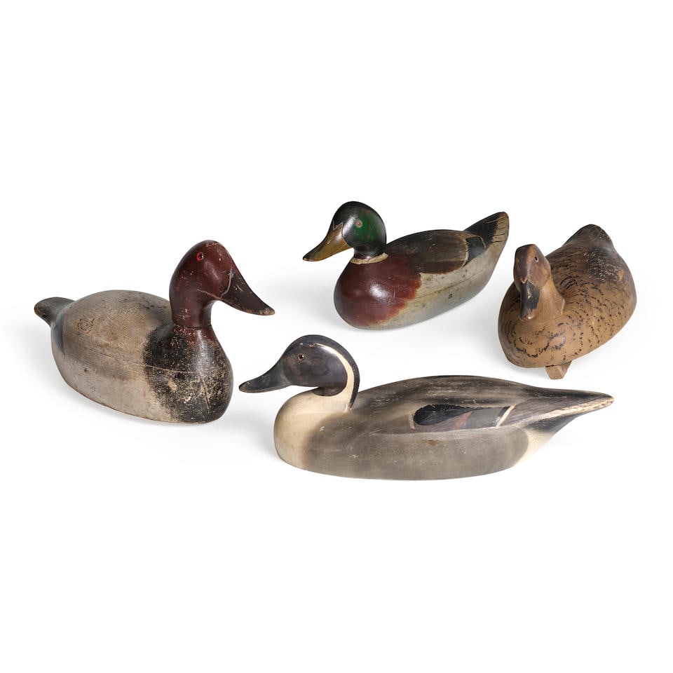 Four Carved and Painted Duck Decoys, America, 20th century. (1 of 1)