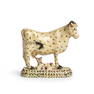 Glazed Creamware Cow and Calf Figure, England, 19th century.