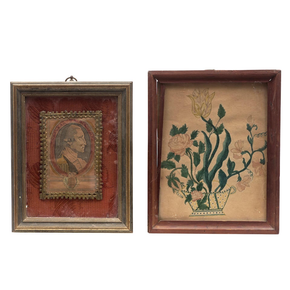 Two Framed Works on Paper, America, 19th century. (1 of 1)