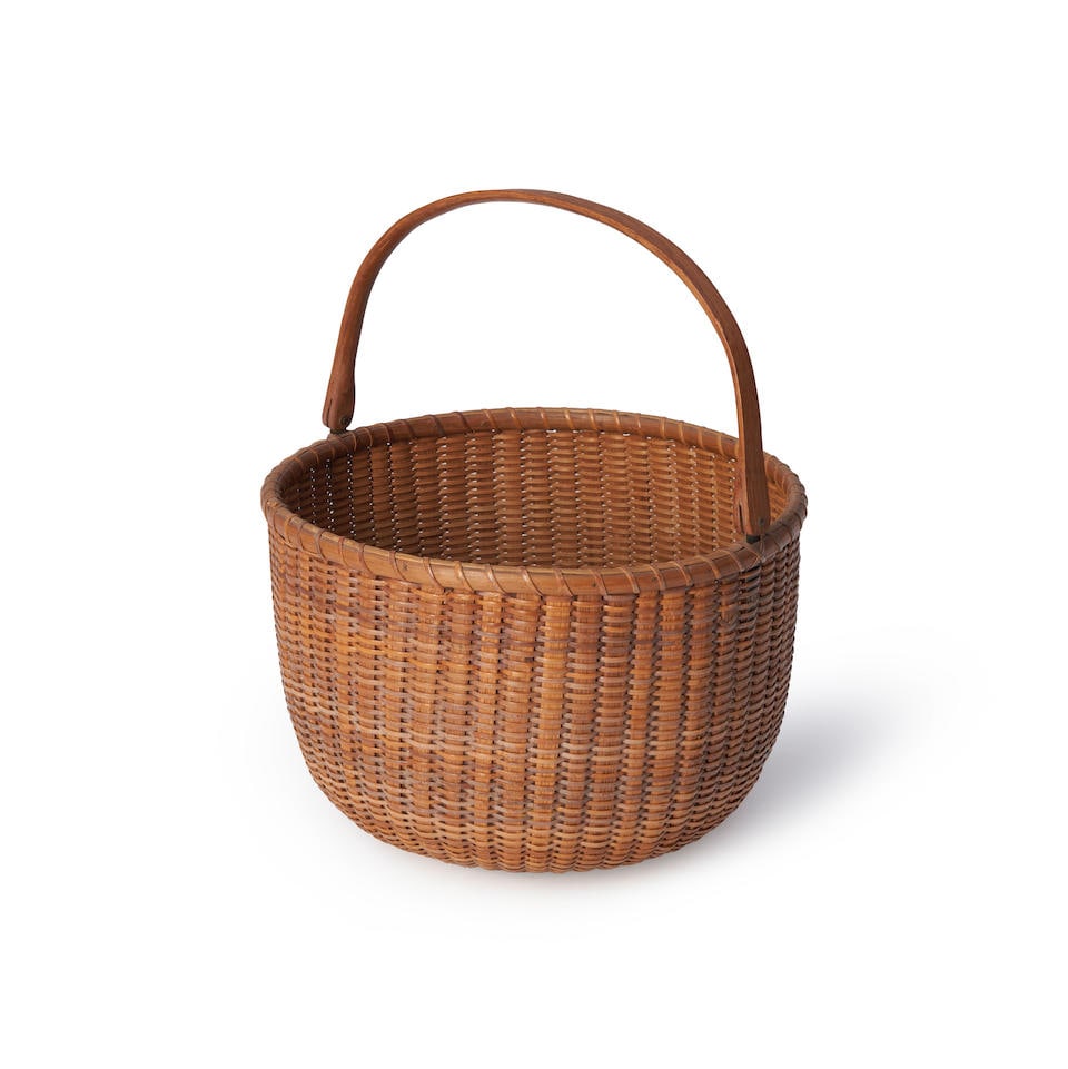 Open Round Basket, Ferdinand Sylvaro (1868-1952), Nantucket, Massachusetts, c. 1940. (1 of 1)