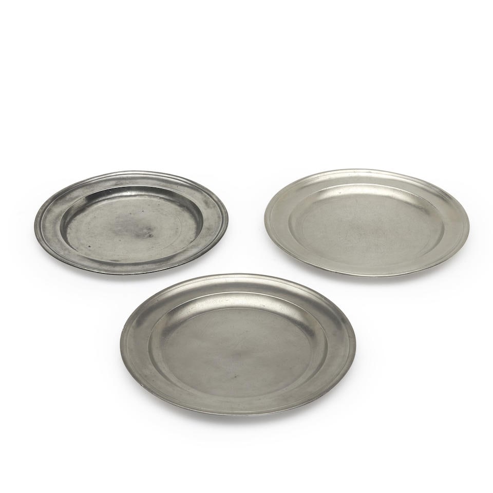 Three Pewter Plates, Providence, Rhode Island, late 18th century. (1 of 1)