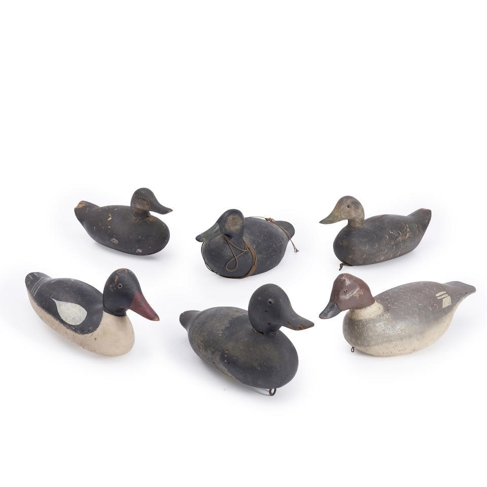 Six Carved and Painted Duck Decoys, America, mid-20th century. (1 of 1)
