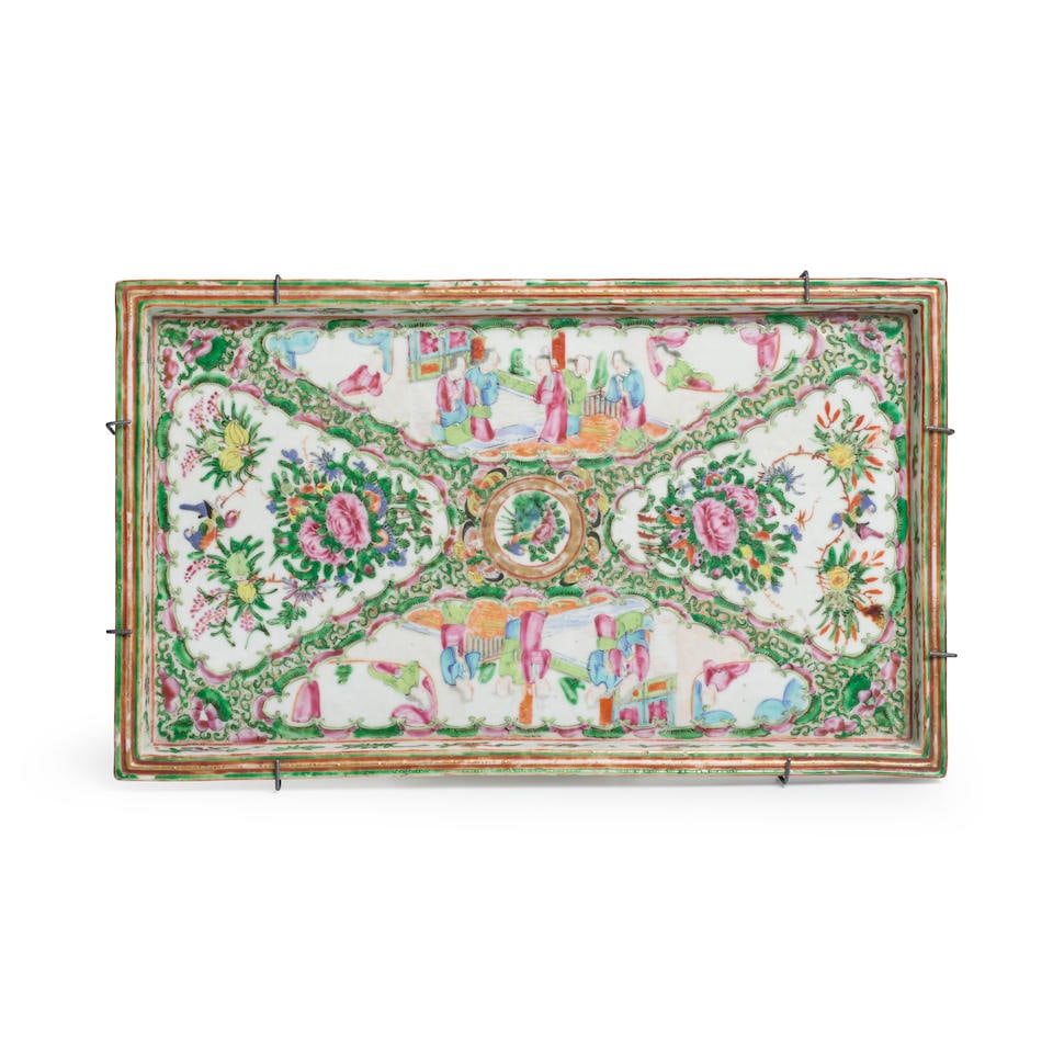 Famille Rose Porcelain Ice Cream Tray, China, 19th century. (1 of 1)