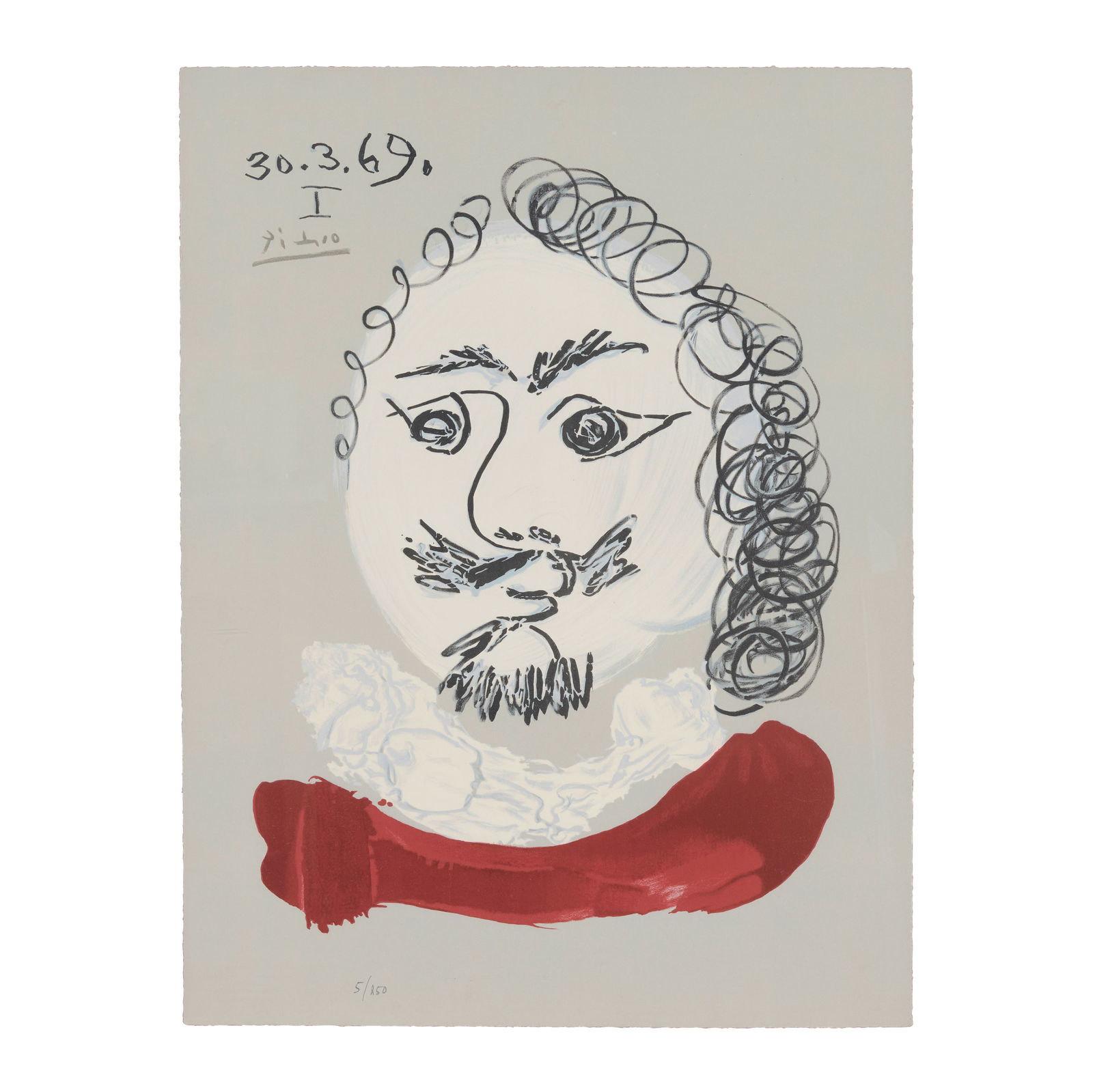 After Pablo Picasso (1881-1973); One plate, from Les Portraits Imaginaires;: After Pablo Picasso (1881-1973) One plate, from Les Portraits Imaginaires, 1969 Lithograph in colors on wove paper, unsigned, numbered in pencil 5/250, published by Harry N. Abrams Inc., New York, wit