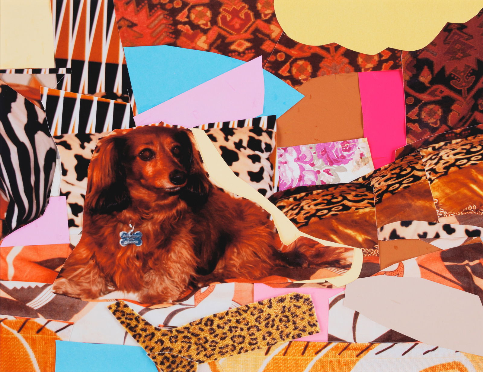 Mickalene Thomas (born 1971); Portrait de Priscilla Petit Chien; (1 of 1)