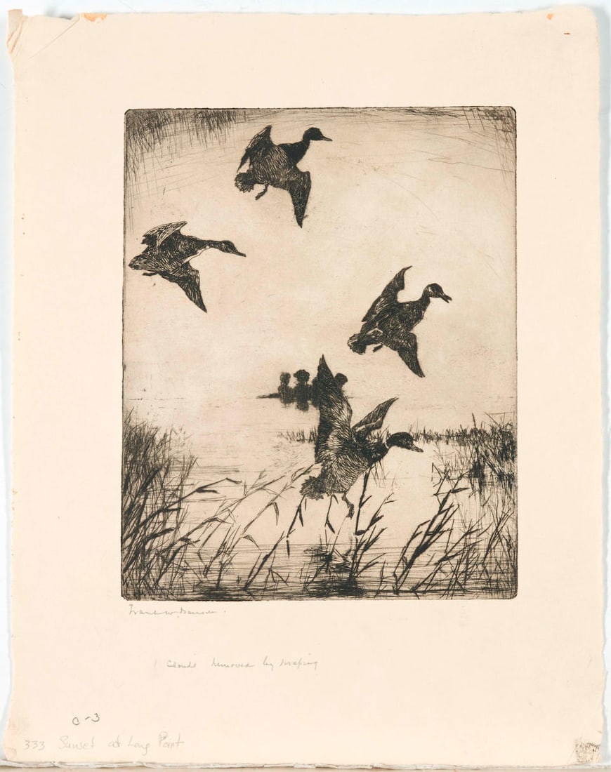 FRANK WESTON BENSON (AMERICAN, 1862-1951) THREE WATERFOWL PRINTS (1 of 2)